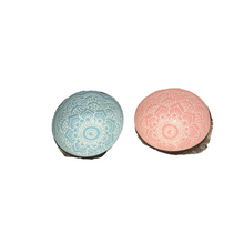 Load image into Gallery viewer, Painted Coconut Bowls Small 5&quot; Two Bowls in Pink and Blue Each