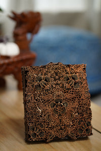 Batik Copper Cap Stamp Indonesian Metal Hand-Stamped Vintage Flower