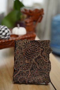 Batik Copper Cap Stamp Indonesian Metal Hand-Stamped Vintage