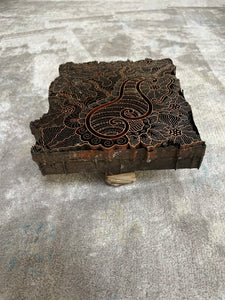 Batik Copper Cap Stamp Indonesian Metal Hand-Stamped Vintage