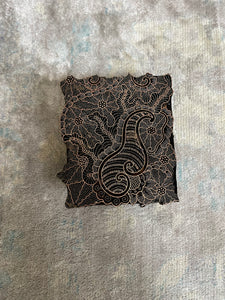 Batik Copper Cap Stamp Indonesian Metal Hand-Stamped Vintage