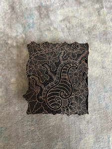 Batik Copper Cap Stamp Indonesian Metal Hand-Stamped Vintage