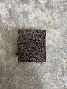 Batik Copper Cap Stamp Indonesian Metal Hand-Stamped Vintage