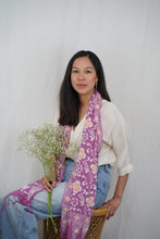 Load image into Gallery viewer, Handmade Batik Scarf - Cotton - Plumeria