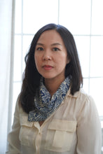 Load image into Gallery viewer, Indigo Botanically Dyed Batik Bandana Hand Drawn &amp; Hand Stamped - Natural Dye - kembang kupu