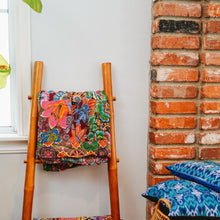 Load image into Gallery viewer, Handmade Reversible Batik Quilt Blanket / Throw - TR0026