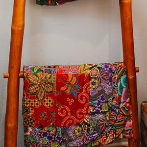 Handmade Reversible Batik Quilt Blanket / Throw - TR0025