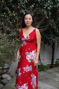 Kasih Coop Dress Moza Red Over the Knee Sleeveless