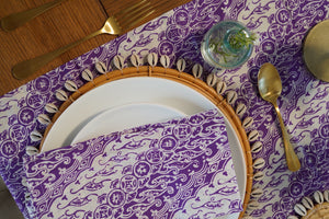 Placemats Rattan & Seashells - Set of Two