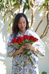Handmade Batik Robe/ Kimono - Cotton - Tamarind