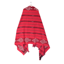 Load image into Gallery viewer, Ikat Blanket Throw, Red Handwoven in Indonesia