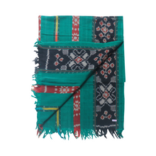 Load image into Gallery viewer, Ikat Blanket Throw, Green, Handwoven in Indonesia