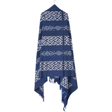 Load image into Gallery viewer, Ikat Blanket Throw, Blue Handwoven in Indonesia