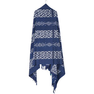 Ikat Blanket Throw, Blue Handwoven in Indonesia
