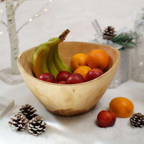 Suar Wood Salad Bowl 12inches x 10inches x 7inches