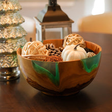 Load image into Gallery viewer, Teak Wood With Resin Big Fruit Bowl