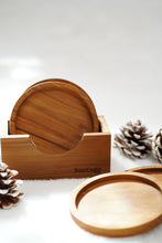 Load image into Gallery viewer, Handmade Teak Wood Coaster Set of Four