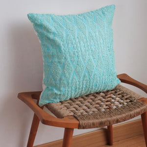 Pillow / Cushion Cover - Ikat in Silk & Cotton - Blue