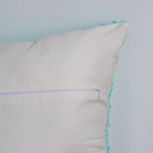 Load image into Gallery viewer, Pillow / Cushion Cover - Ikat in Silk &amp; Cotton - Blue