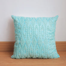Load image into Gallery viewer, Pillow / Cushion Cover - Ikat in Silk &amp; Cotton - Blue