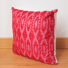 Load image into Gallery viewer, Pillow / Cushion Cover - Ikat in Silk &amp; Cotton - Red