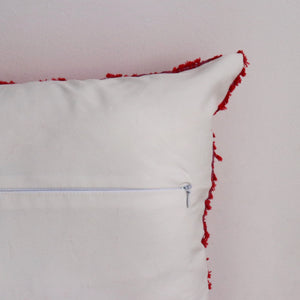 Pillow / Cushion Cover - Ikat in Silk & Cotton - Red