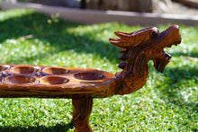 Load image into Gallery viewer, Mancala Teak Wood Dakon Congklak Naga Board Game, Dragon Head Board Game