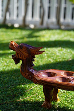 Load image into Gallery viewer, Mancala Teak Wood Dakon Congklak Naga Board Game, Dragon Head Board Game