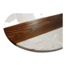 Load image into Gallery viewer, Round Marble Cutting Board with Wood