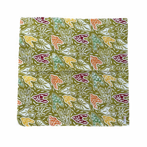 Batik Cloth Napkin Set of Four - Taro Leaf