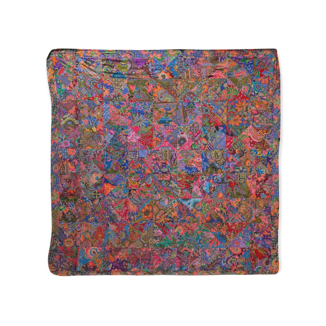 Handmade Reversible Batik Quilt Blanket / Throw - TR0037 - Queen and King Bed Size 87