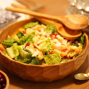 Teak Wood Big Carving Salad Bowl