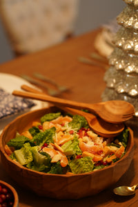 Teak Wood Big Carving Salad Bowl