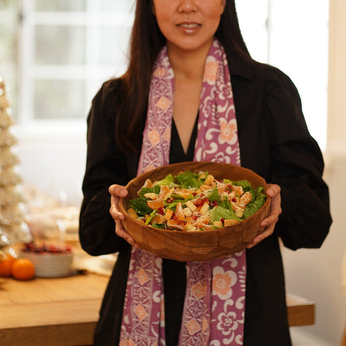 Teak Wood Big Carving Salad Bowl