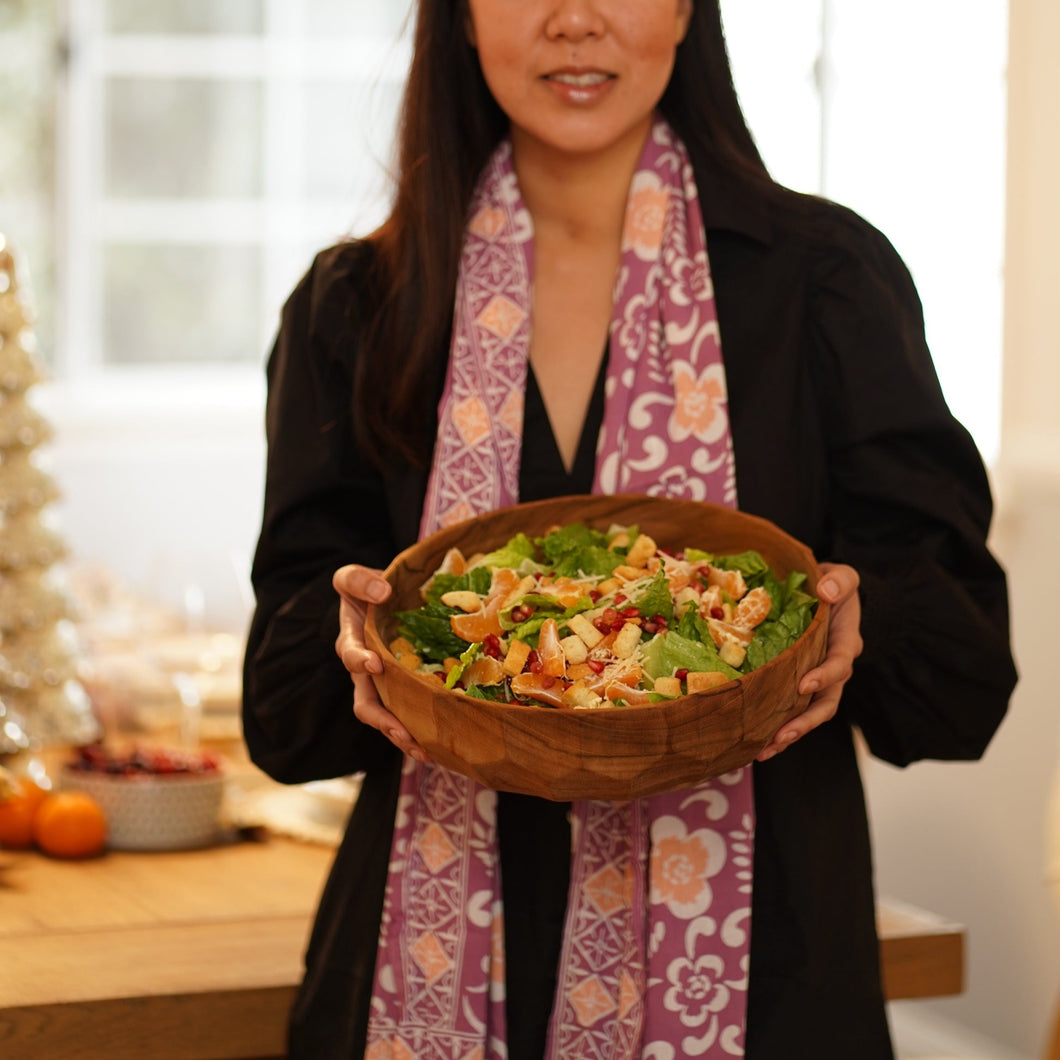 Teak Wood Big Carving Salad Bowl