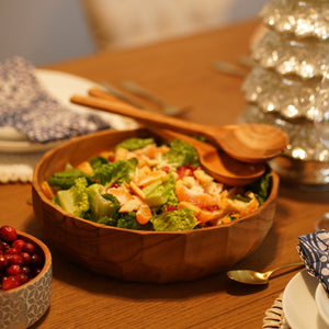 Teak Wood Big Carving Salad Bowl