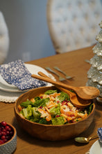 Load image into Gallery viewer, Teak Wood Big Carving Salad Bowl