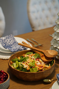 Teak Wood Big Carving Salad Bowl