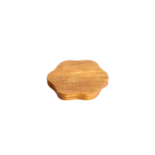 Load image into Gallery viewer, Handmade Teak Wood Flower Coaster, Set of Two