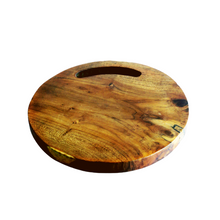 Load image into Gallery viewer, Round Teak wood cutting board