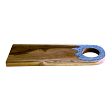 Load image into Gallery viewer, Teak Wood Serving Tray with Resin Covered Handle