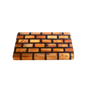 Mahogany and Acacia Wooden Cutting Board / Charcuterie Board / Cheese Plate Small