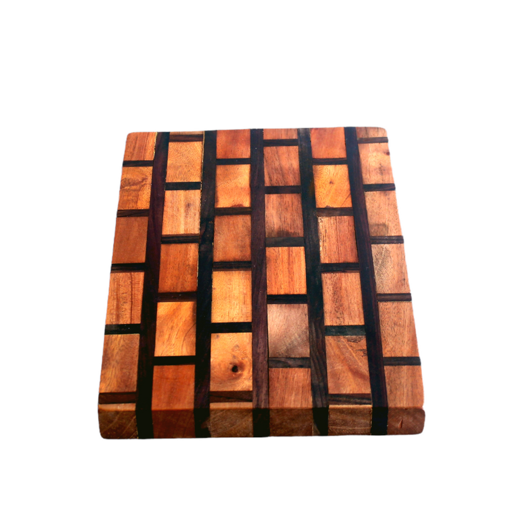 Mahogany and Acacia Wooden Cutting Board / Charcuterie Board / Cheese Plate Small