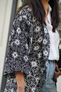 Handmade Batik Robe/ Kimono - Lightweight Soft Cotton - Hibiscus