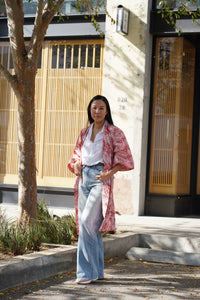 Handmade Batik Robe/ Kimono - Leafy Paradise