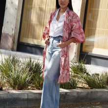 Load image into Gallery viewer, Handmade Batik Robe/ Kimono - Leafy Paradise