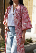 Load image into Gallery viewer, Handmade Batik Robe/ Kimono - Leafy Paradise