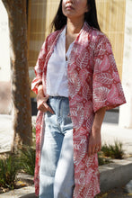 Load image into Gallery viewer, Handmade Batik Robe/ Kimono - Leafy Paradise