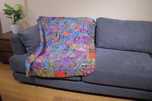 Handmade Reversible Batik Quilt Blanket / Throw - TR0058