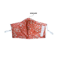 Load image into Gallery viewer, Gili Collection Batik Face Covering - Stone in Coral